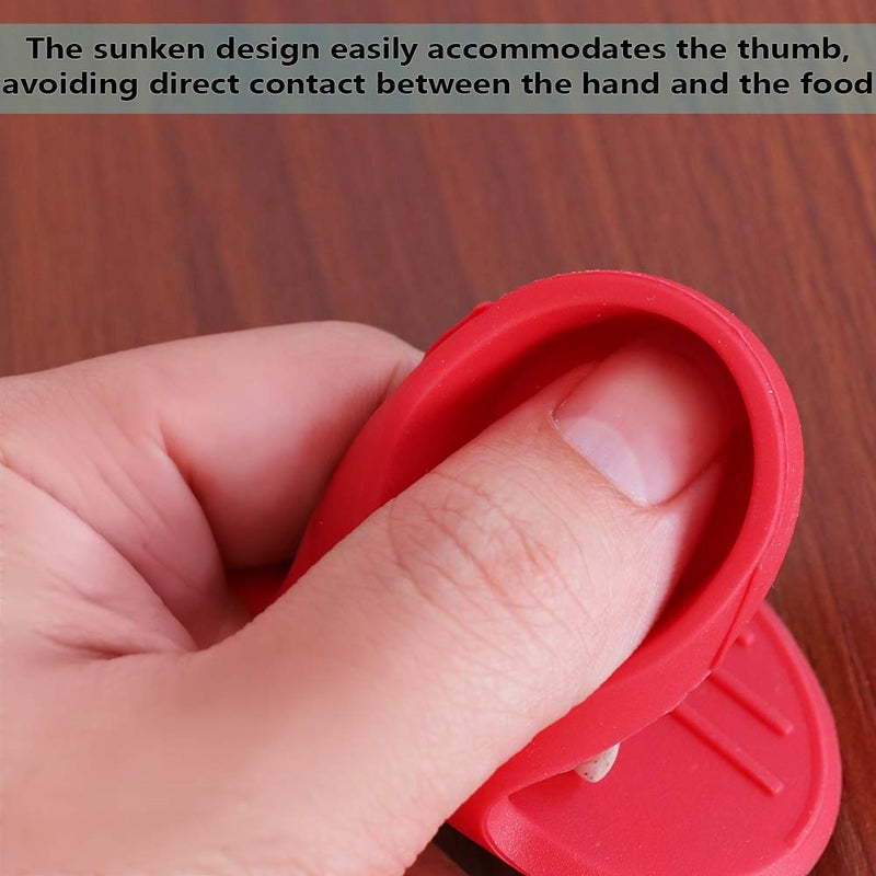 YYP Silicone Pot Holders, YYP Silicone Heat Resistant Pot Holders, Oven Mini Mitts, Cooking Pinch Grips for Kitchen(No More Burning Your Fingers!)- Set of 3, Red - Image 4